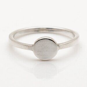 Sterling Silver Round Signet Ring Stamped 925